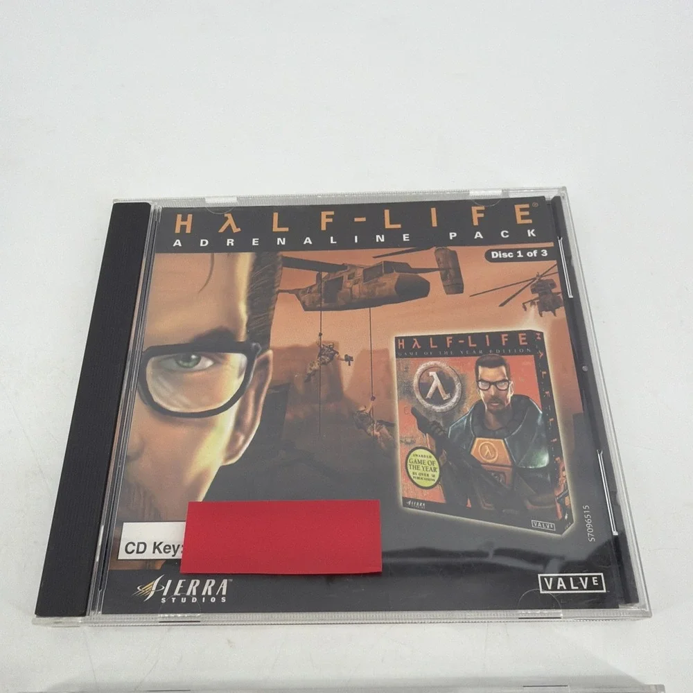 Half-Life Adrenaline Pack Blue Shift PC CD-ROM 2 Disc Set Lot
